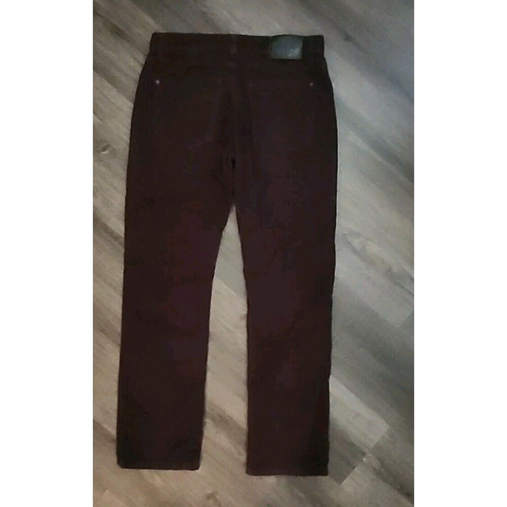 Express Jeans Red Corduroy Rocco Slim Fit Straight Leg Burgundy Pants 30x30 - Picture 6 of 7